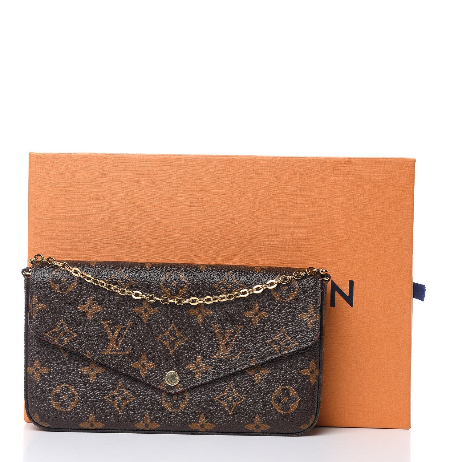 Louis Vuitton Monogram Pochette Felicie Chain Wallet Fuchsia 14 of 15