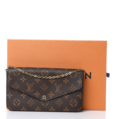 Louis Vuitton Monogram Pochette Felicie Chain Wallet Fuchsia 14 of 15
