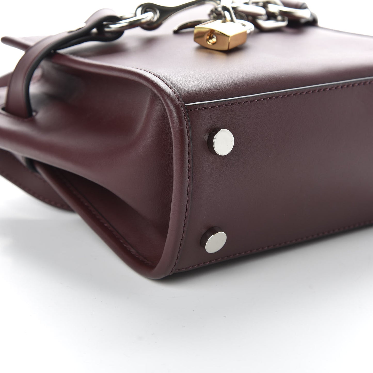 Calfskin Mini Attica Chain Crossbody Beet