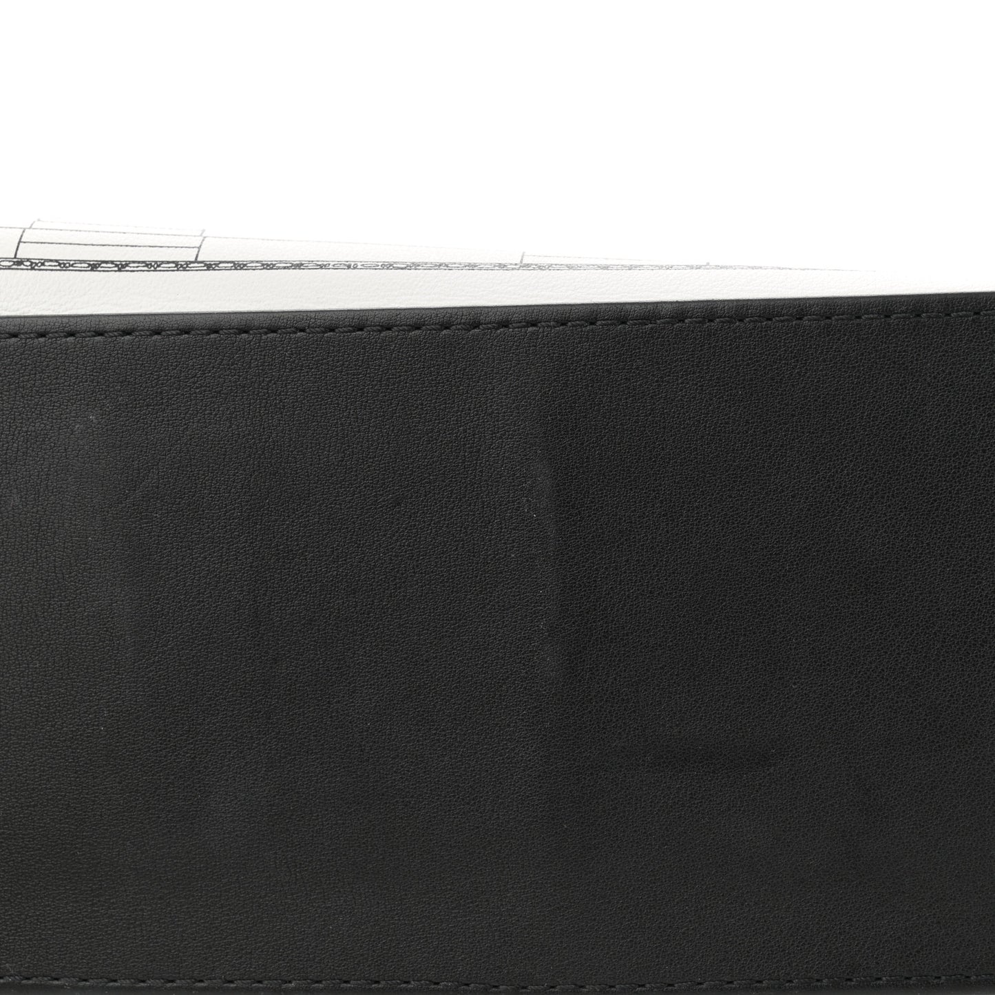 X FORNASETTI Calfskin Architettura Onthego MM Black White
