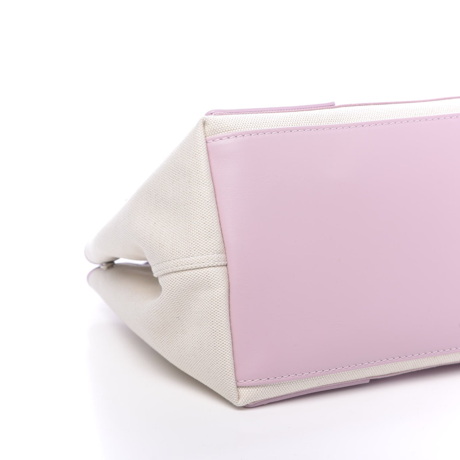 Balenciaga Cotton Canvas Satin Calfskin S Navy Cabas Natural Pink 10 of 11