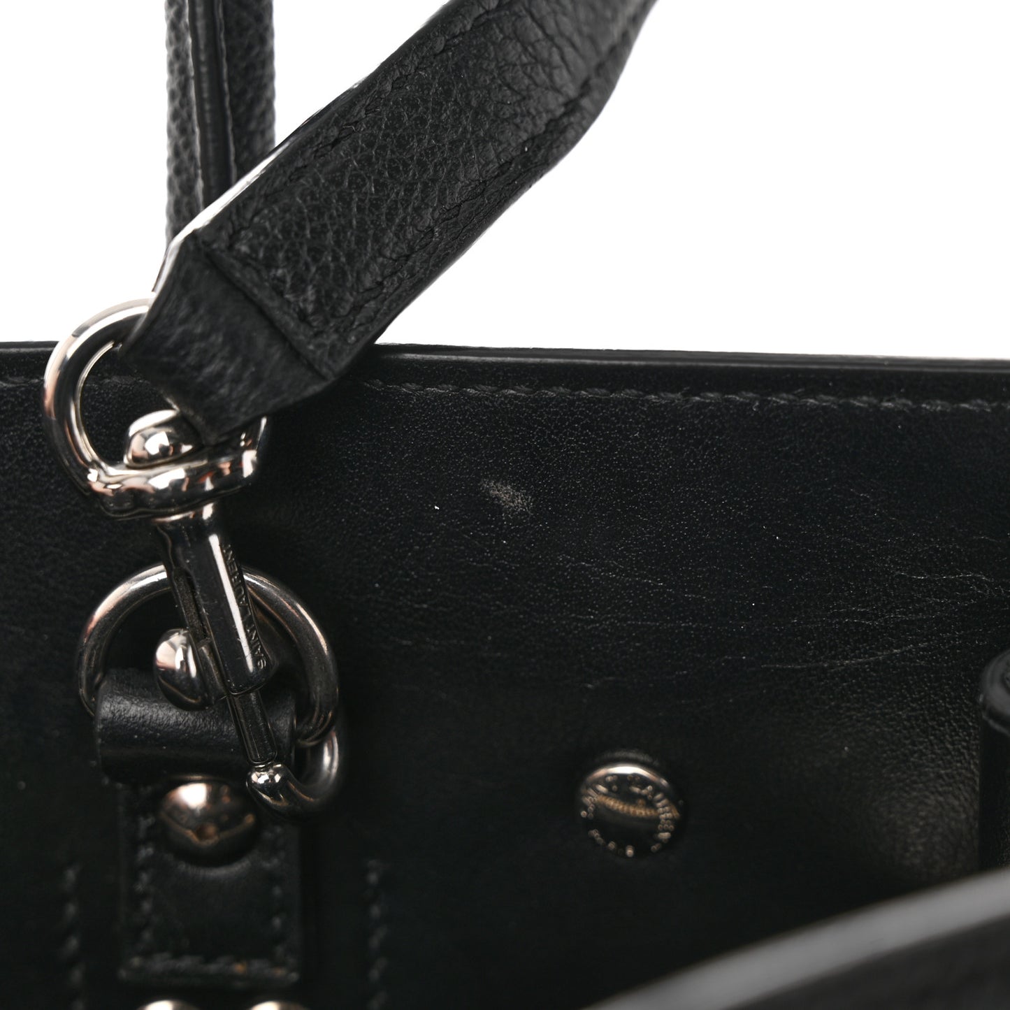 Grained Calfskin Baby Sac De Jour Black