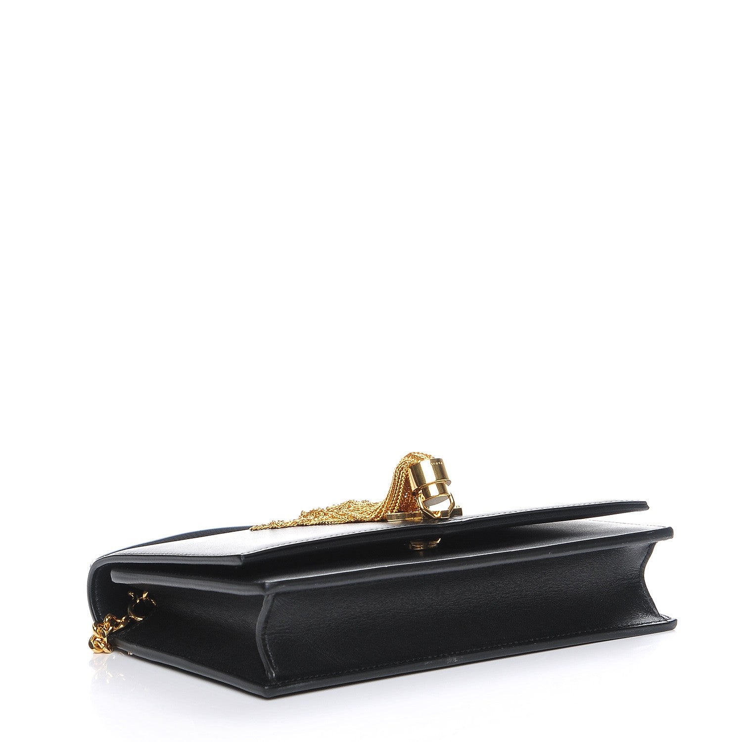 Saint Laurent Smooth Calfskin Classic Monogram Kate Tassel Chain Wallet Black 4 of 7
