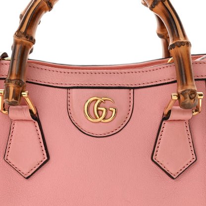 Gucci Wonka Grain Calfskin Mini Diana Tote Bag Wild Rose Fuxia Fluo 8 of 11
