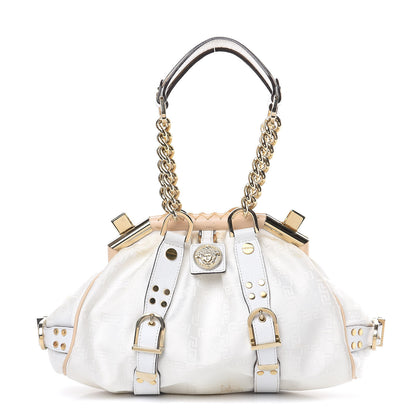 Versace Satin Chain Satchel White 1 of 16