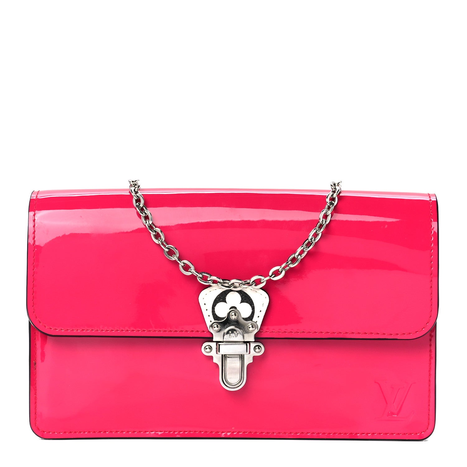Louis Vuitton Patent Calfskin Monogram Cherrywood Chain Wallet Berlingot Pink 1 of 10