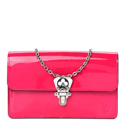 Louis Vuitton Patent Calfskin Monogram Cherrywood Chain Wallet Berlingot Pink 1 of 10