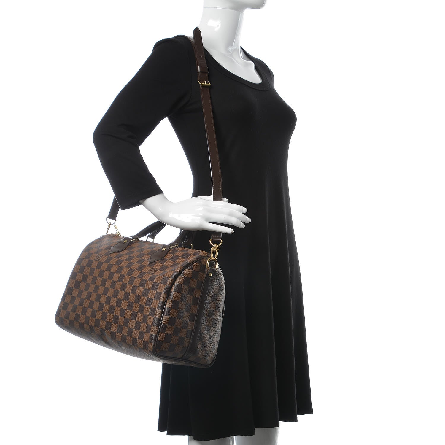 Louis Vuitton Damier Ebene Speedy Bandouliere 30 2 of 8