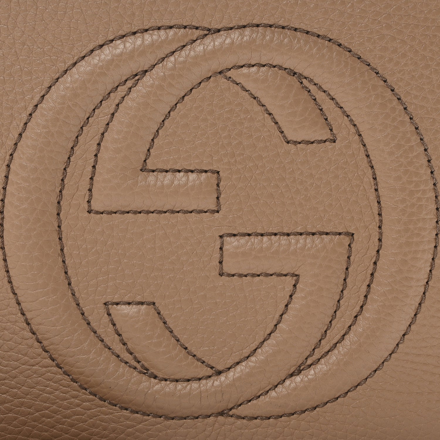 Gucci Pebbled Calfskin Small Soho Disco Bag Camelia 8 of 10