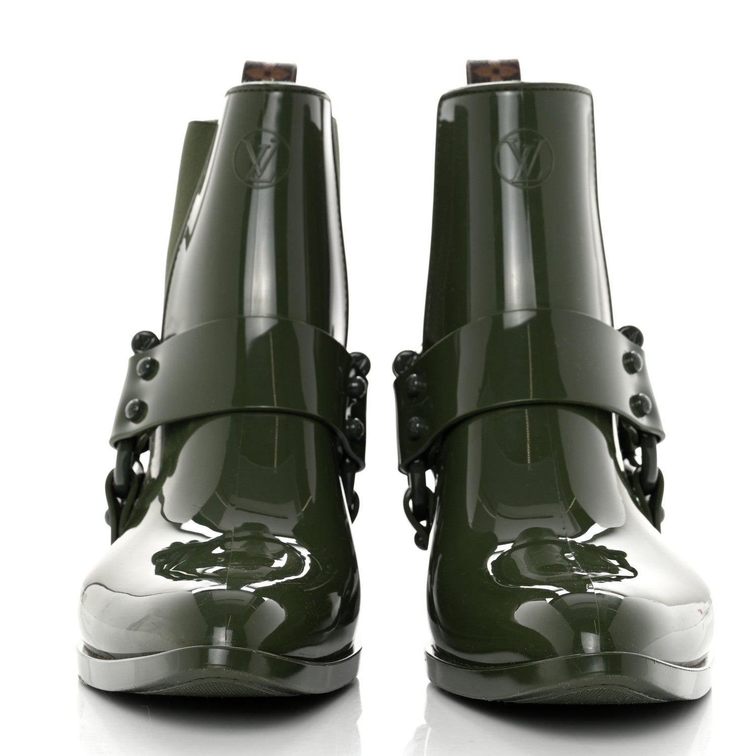 Louis Vuitton Rubber Monogram Rhapsody Ankle Boots 39 Kaki 2 of 8