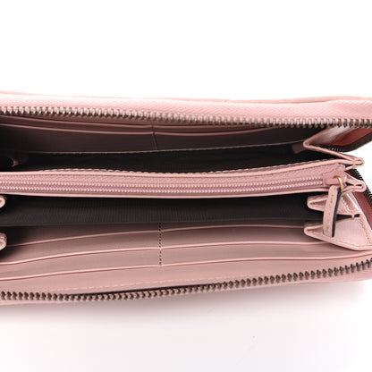 Gucci Calfskin Matelasse GG Marmont Zip Around Wallet Perfect Pink 4 of 7