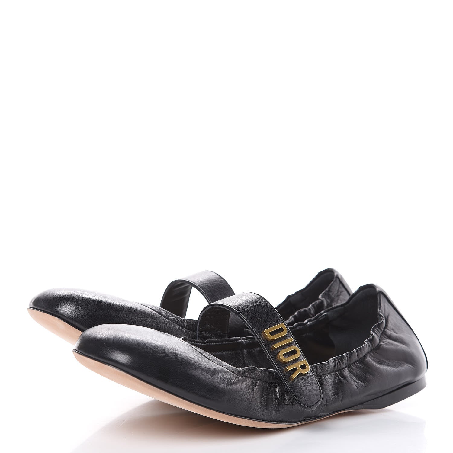 Christian Dior Lambskin Baby-D Ballet Flats 40 Black 3 of 11