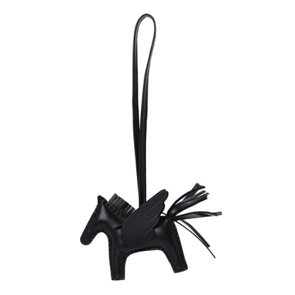 Hermes Milo Lambskin Grigri Rodeo Pegase Horse Bag Charm PM So Black 1 of 5