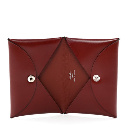 Hermes Box Calvi Card Case Rouge H 5 of 8