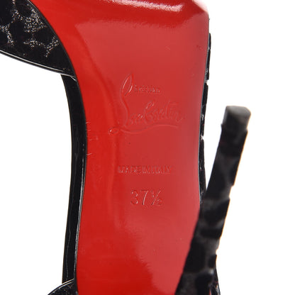 Christian Louboutin Glitter Leopard Print Iriza Pumps Heels 37.5 Black Grey 9 of 10