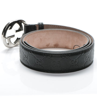 Gucci Guccissima Interlocking G Belt 110 44 Black 4 of 8