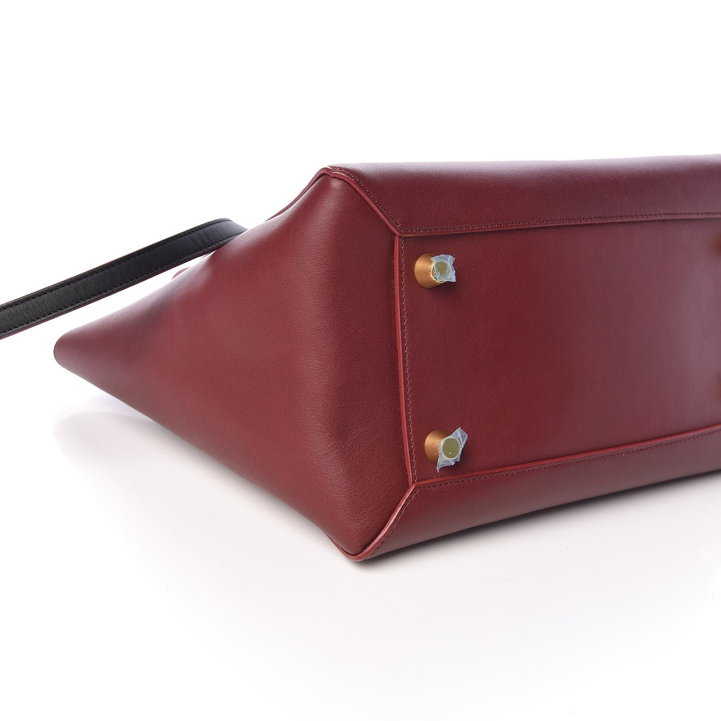 Smooth Calfskin Bi-Color Mini Belt Bag Burgundy Black