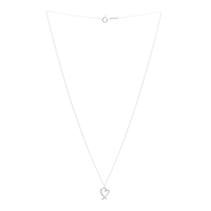 Tiffany 18K White Gold Diamond Mini Paloma Picasso Loving Heart Pendant Necklace 3 of 5