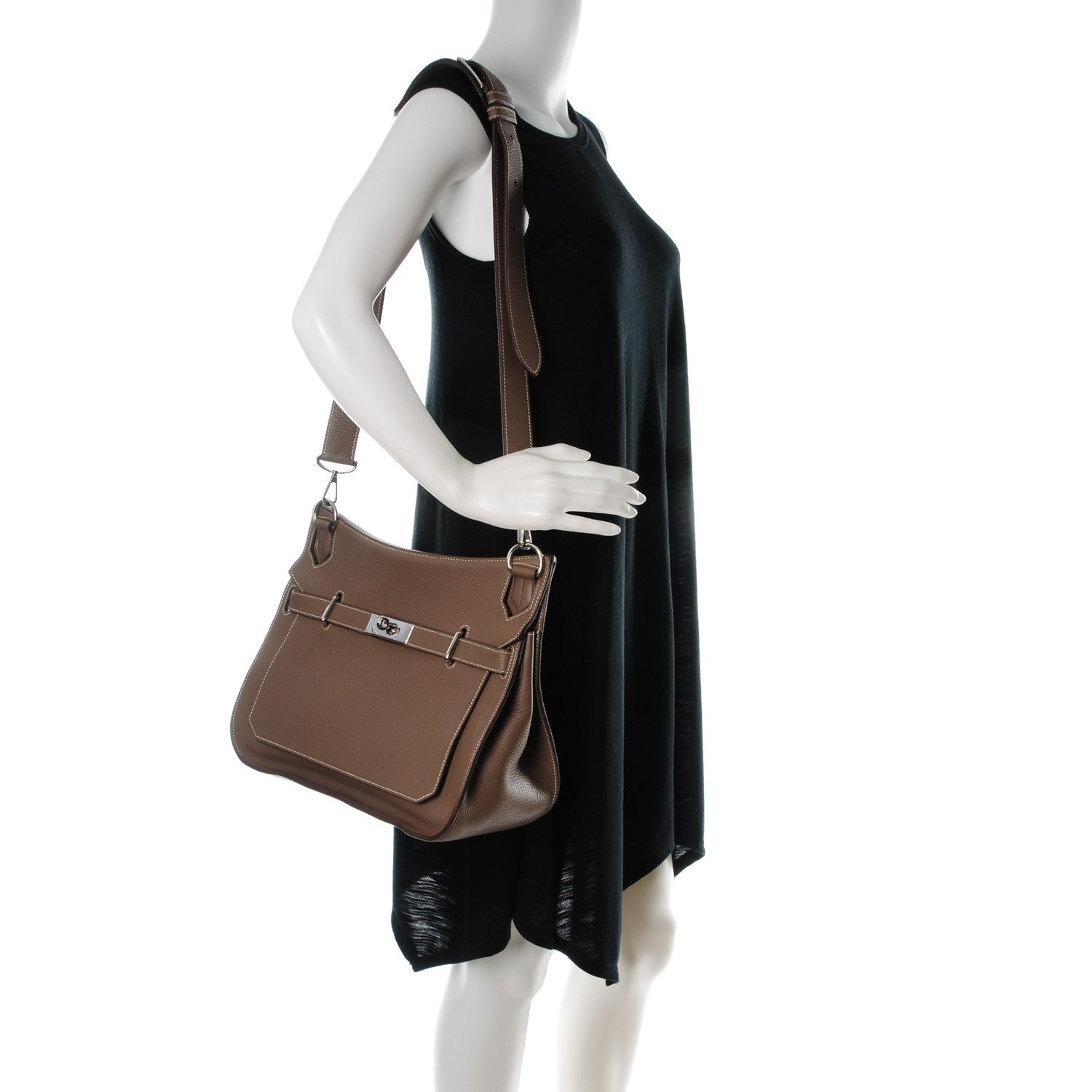 Hermes Taurillon Clemence Jypsiere 34 Etoupe 2 of 9
