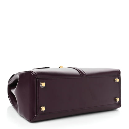 Celine Satinated Calfskin Medium 16 Top Handle Bag Light Burgundy 4 of 10