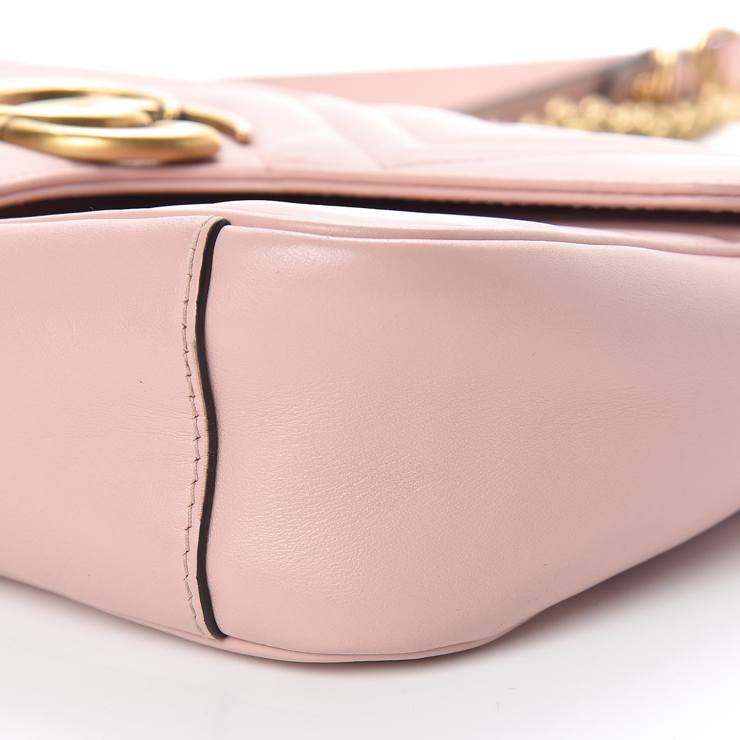Gucci Calfskin Matelasse Small GG Marmont Shoulder Bag Perfect Pink 12 of 13