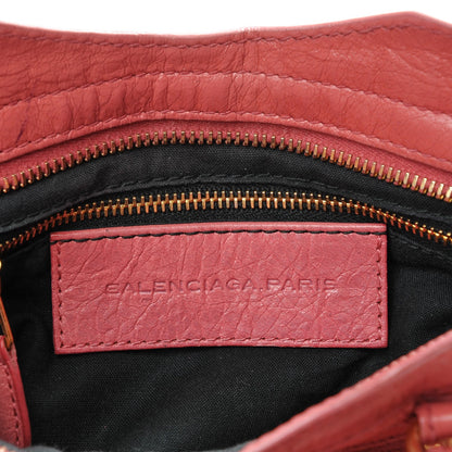 Balenciaga Agneau Giant 12 Gold Hardware Mini City Rose Bombon Raspberry 6 of 7
