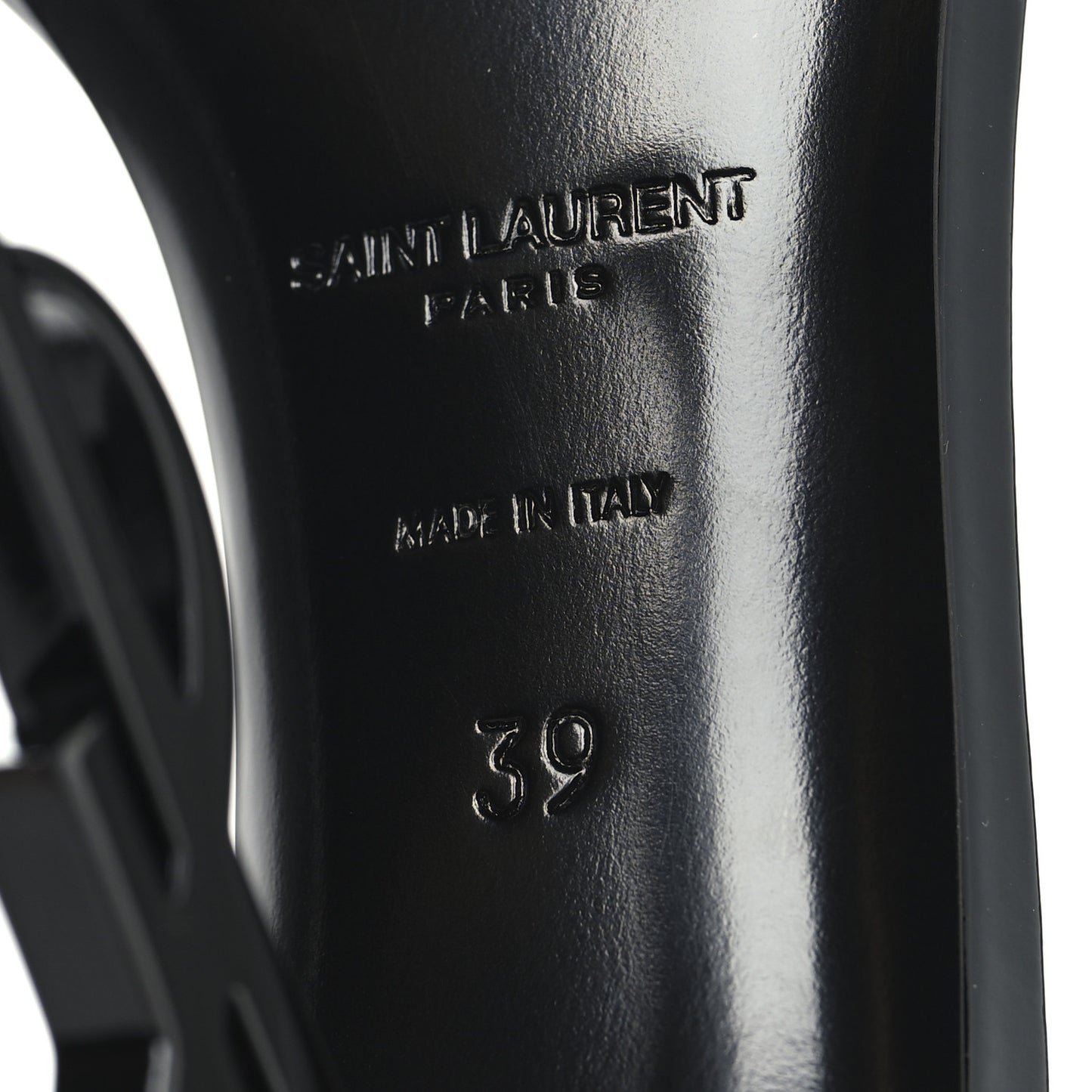 Patent Calfskin Opyum 110 Sandals 39 Black