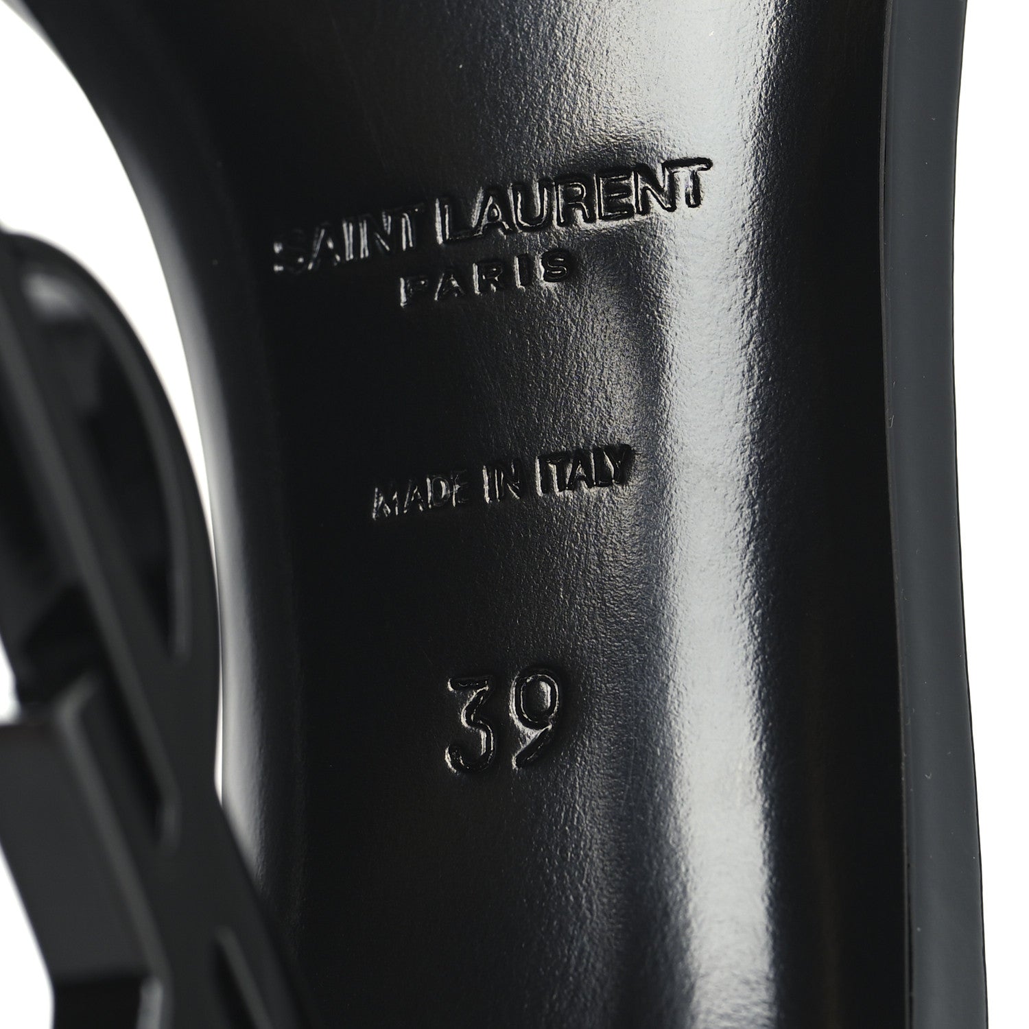 Saint Laurent Patent Calfskin Opyum 110 Sandals 39 Black 8 of 10