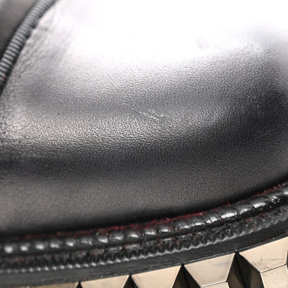 Christian Louboutin Calfskin Quilted Yetota Combat Boots 37 Black 8 of 9