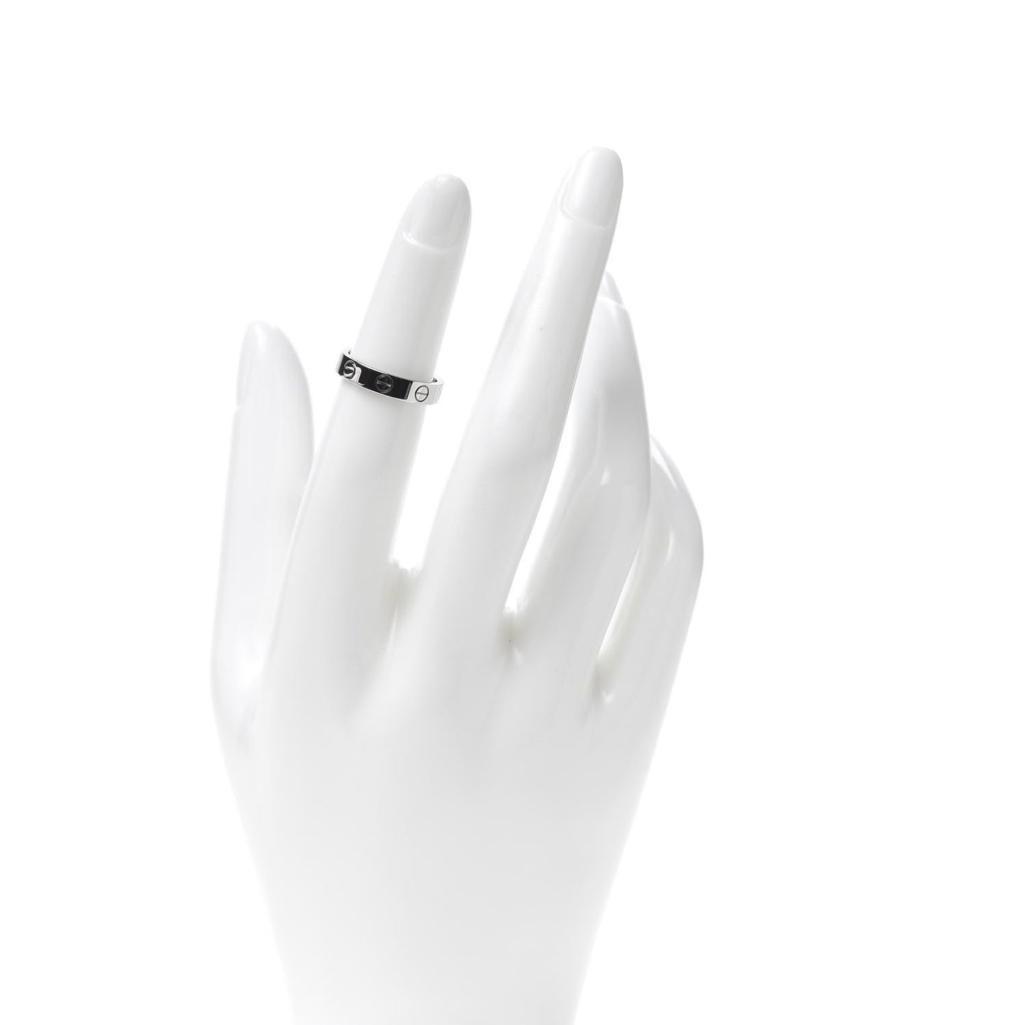 18K White Gold 3.5mm LOVE Wedding Band Ring 47 4