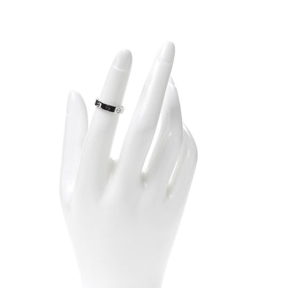 Cartier 18K White Gold 3.5mm LOVE Wedding Band Ring 47 4 2 of 5