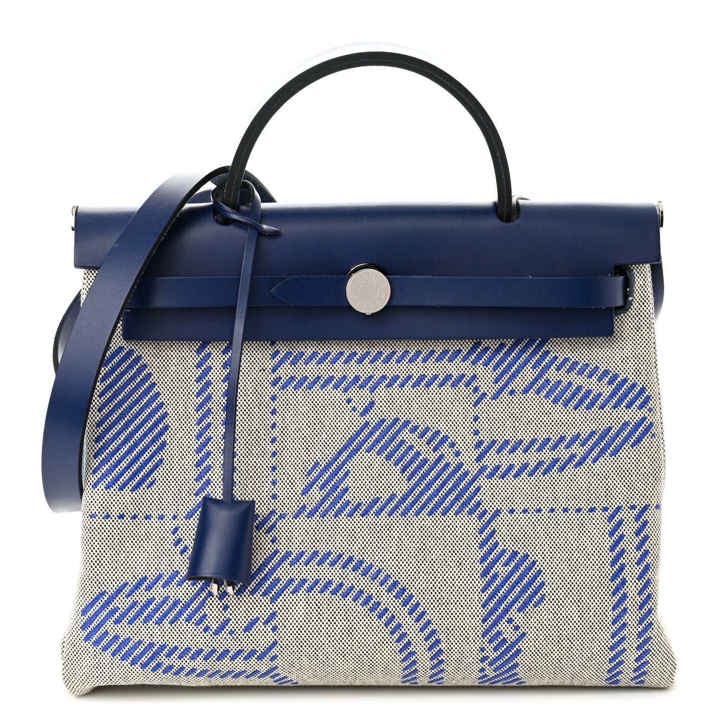Vache Hunter Toile H Brides de Gala Herbag Zip Retourne 31 PM Bleu De France Ecru Black