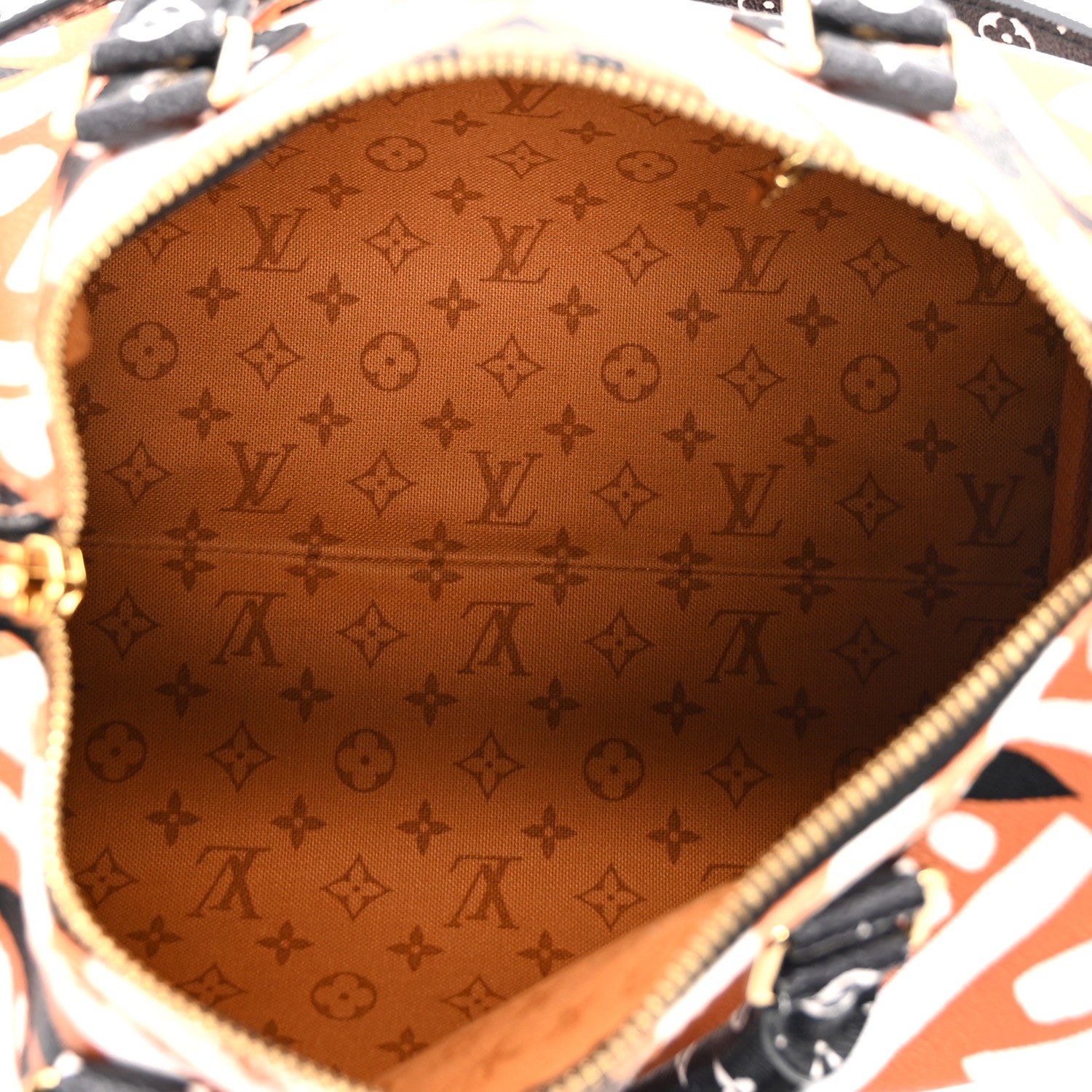 Louis Vuitton Monogram Giant Crafty Speedy Bandouliere 25 Creme Caramel 5 of 9