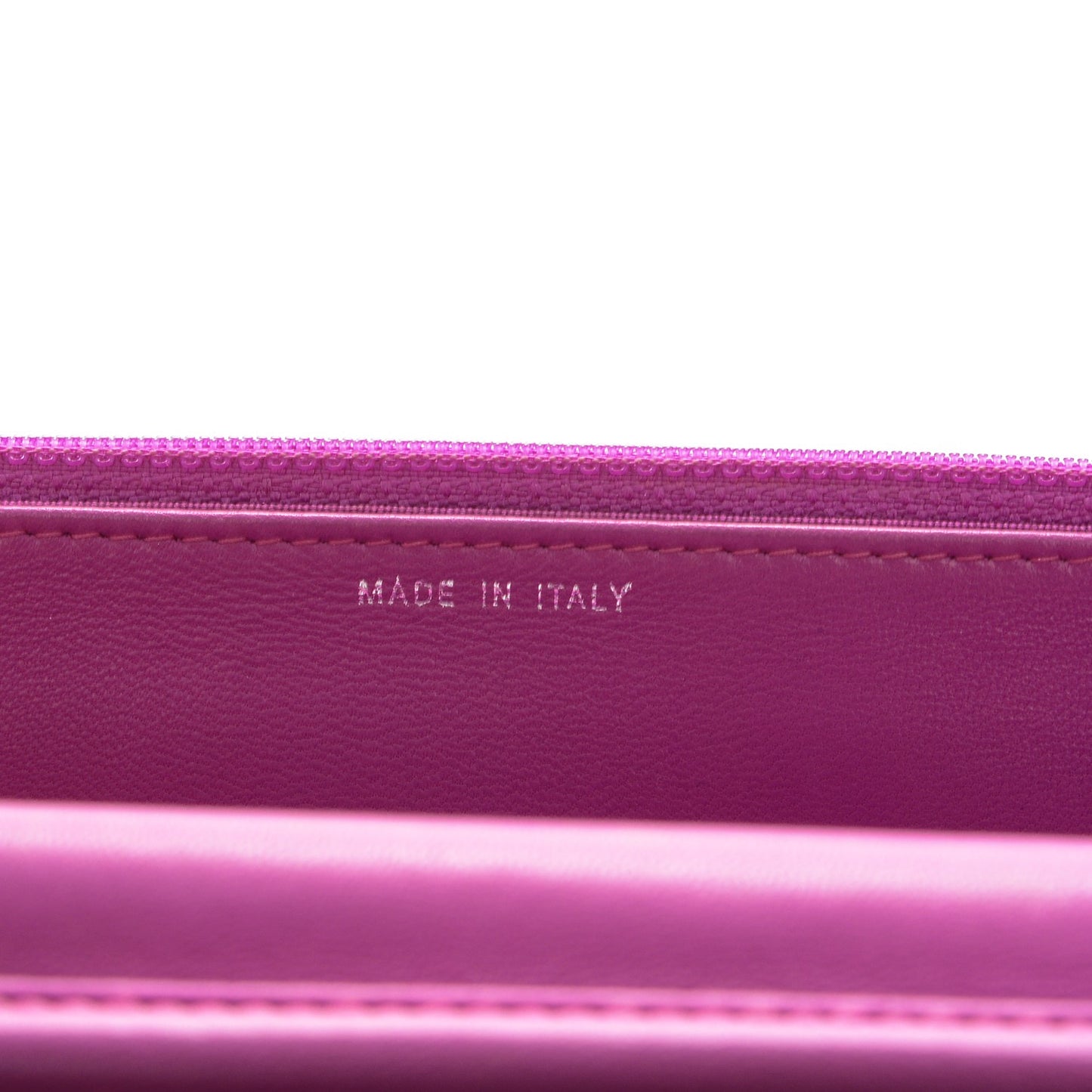 Lambskin Quilted Boy Wallet On Chain WOC Dark Pink