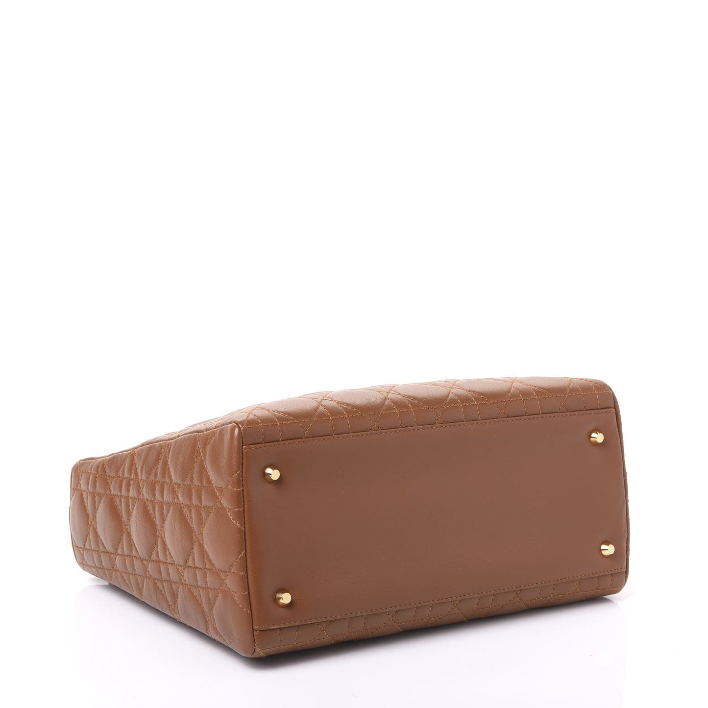 Lambskin Cannage Medium Lady Dior Tan