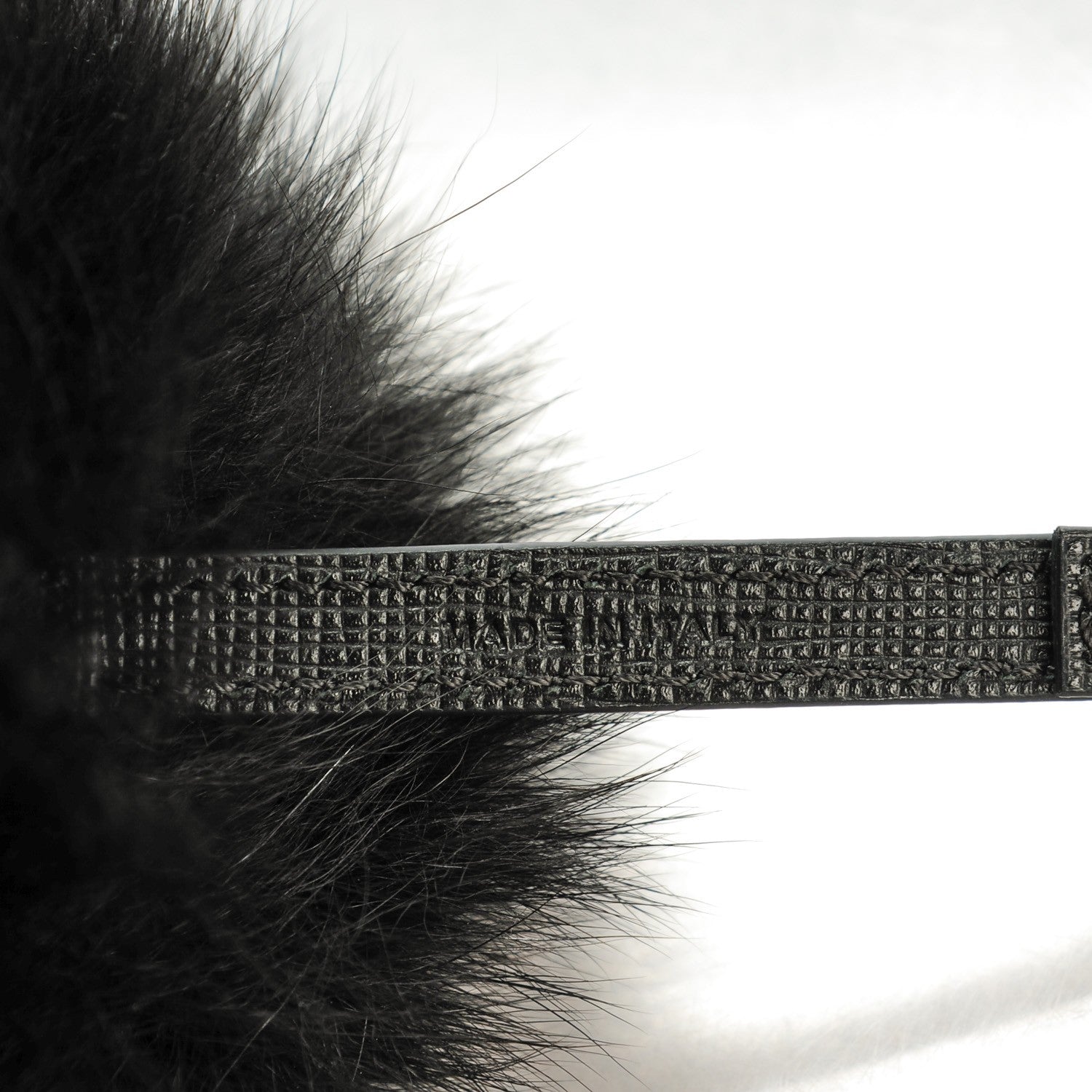Fendi Fox Fur Pom Pom Bag Charm Black 3 of 4