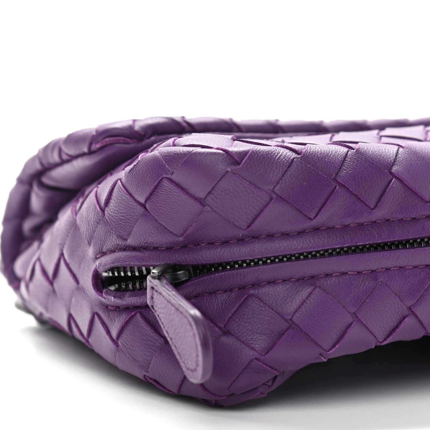 Nappa Intrecciato Mini Messenger Bag Purple