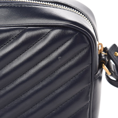Saint Laurent Calfskin Matelasse Monogram Lou Camera Bag Navy 13 of 17