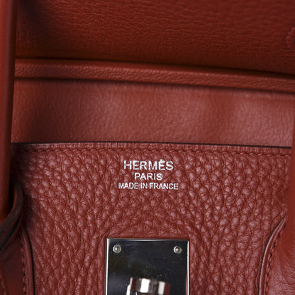 Hermes Taurillon Clemence Birkin 35 Brique 8 of 14