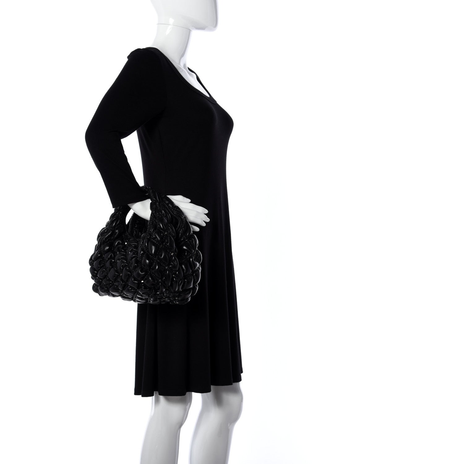 Valentino Garavani Nappa Small Spikeme Hobo Bag Black 3 of 10
