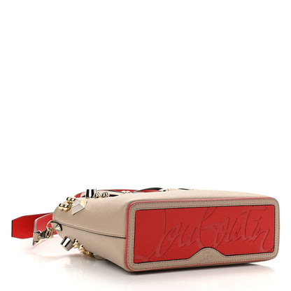 Christian Louboutin Calfskin Empire Spike Studded Mini East West Cabata Tote Feve 4 of 10