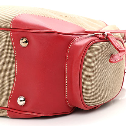 Prada Jacquard Logo Hobo Corda Rosso 9 of 10