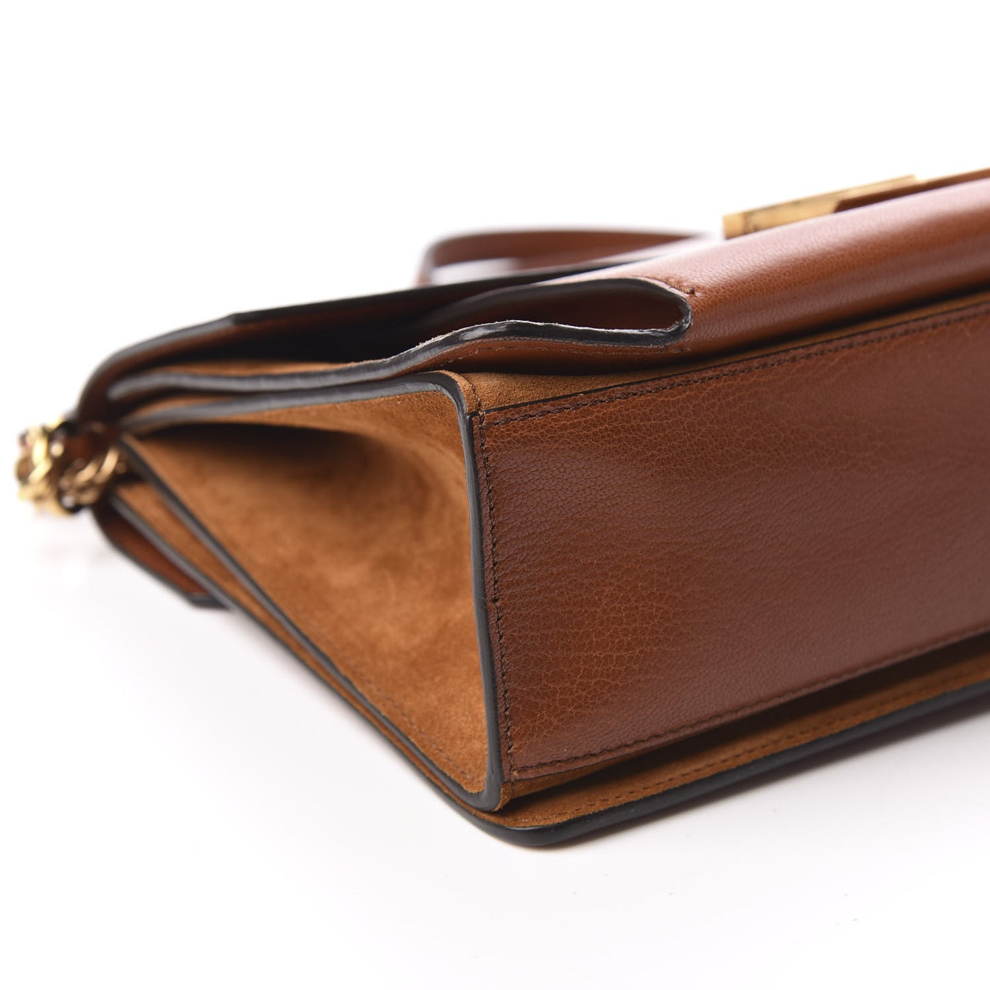Goatskin Suede Medium GV3 Flap Chestnut