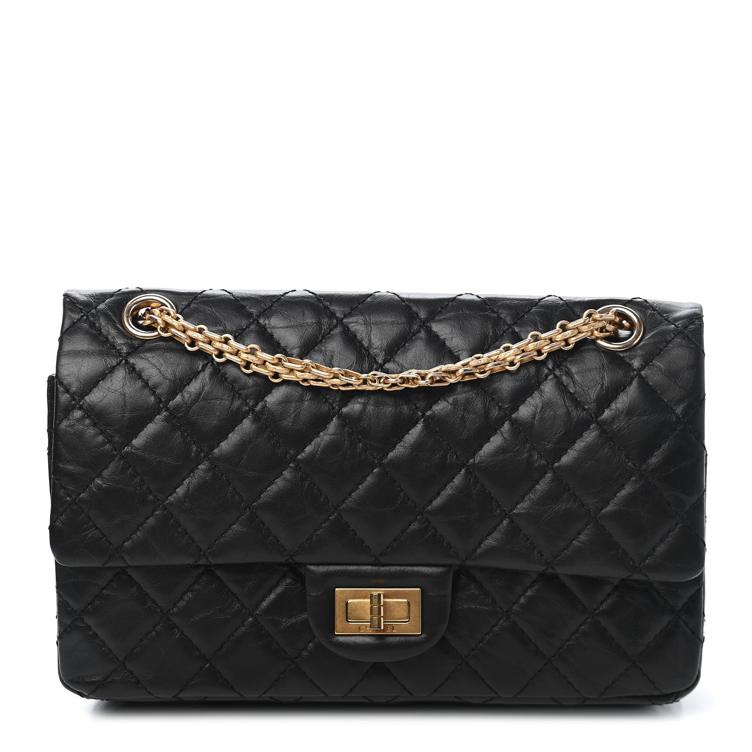 Chanel Aged Calfskin Quilted 2.55 Reissue 225 Flap Black 1 of 8