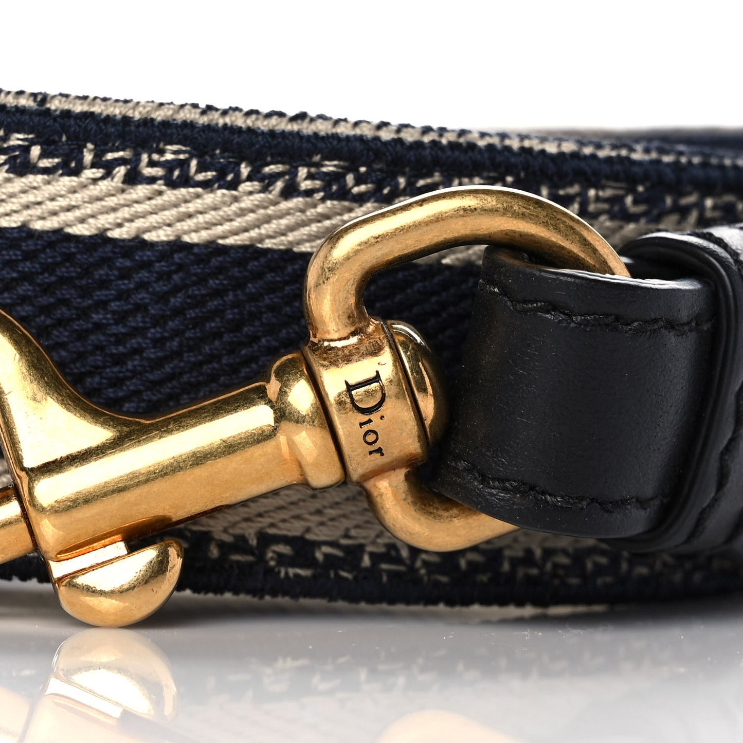 Canvas Embroidered Shoulder Strap Blue