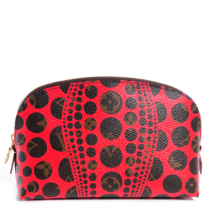 Louis Vuitton Monogram Kusama Pumpkin Dots Cosmetic Pouch Red 1 of 7