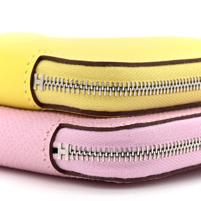 Hermes Epsom Swift Nouveau To Go Wallet Mauve Sylvestre Lime Cuivre Caban 10 of 13