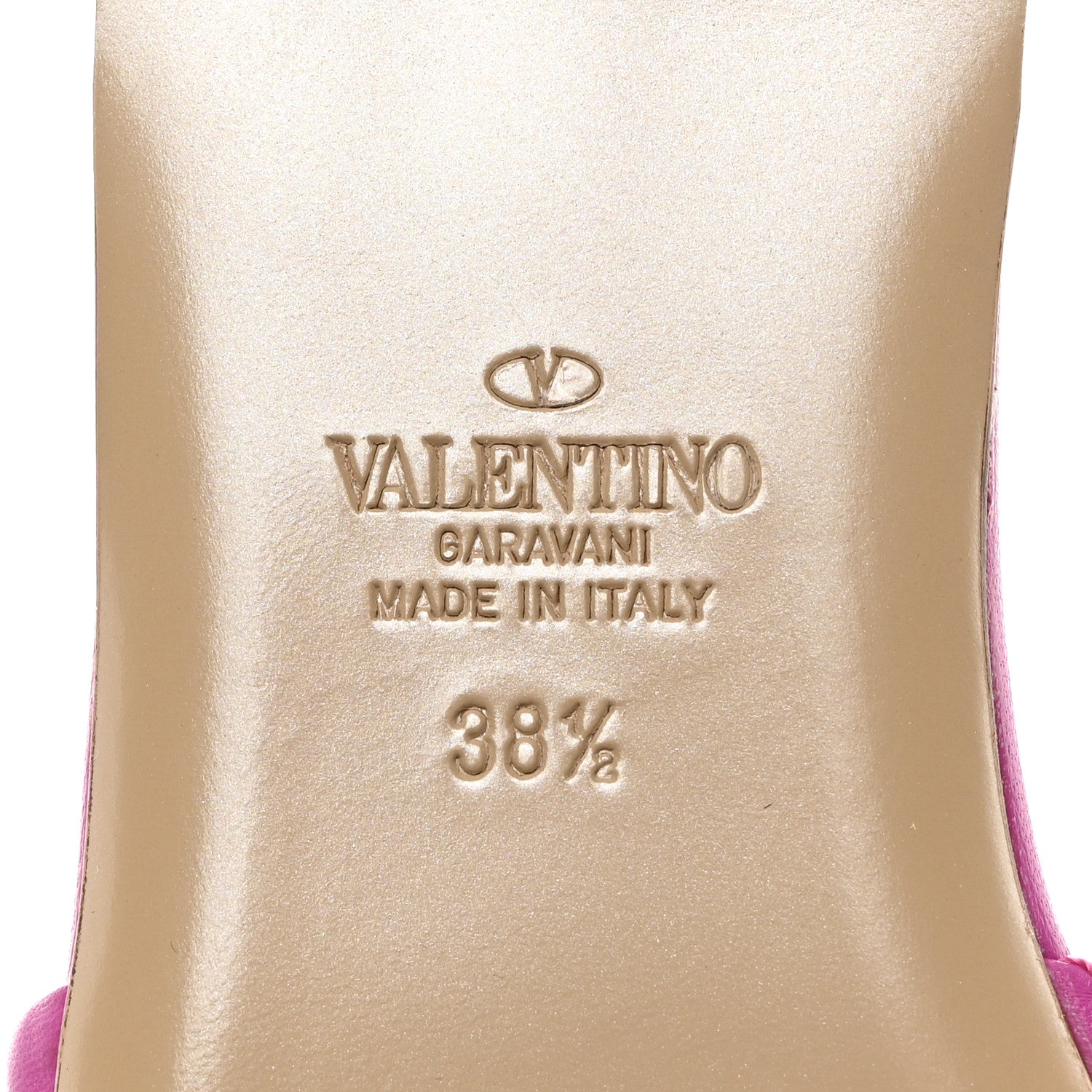 Valentino Garavani Nappa Roman Stud Flat Slide Sandals 38.5 Radiant Orchid 8 of 9