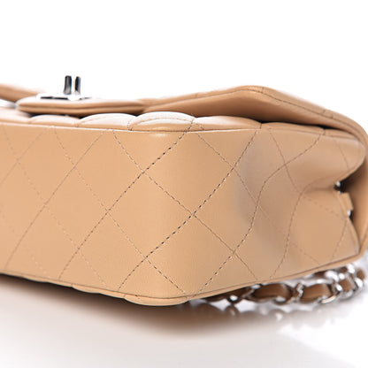 Chanel Lambskin Quilted Mini Rectangular Flap Beige 9 of 10