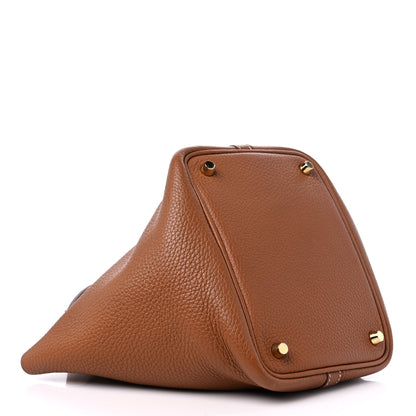 Hermes Taurillon Clemence Picotin Lock 18 PM Gold 4 of 11